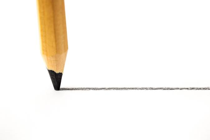 Pencil with line